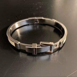 Michael Kors Belt Clasp Bracelet - Silver & White